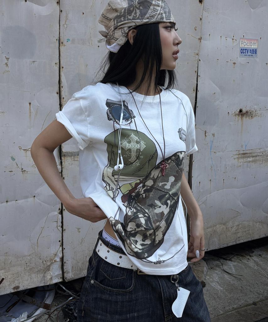 AAKAM Chacha Floorwork Half Top (White)