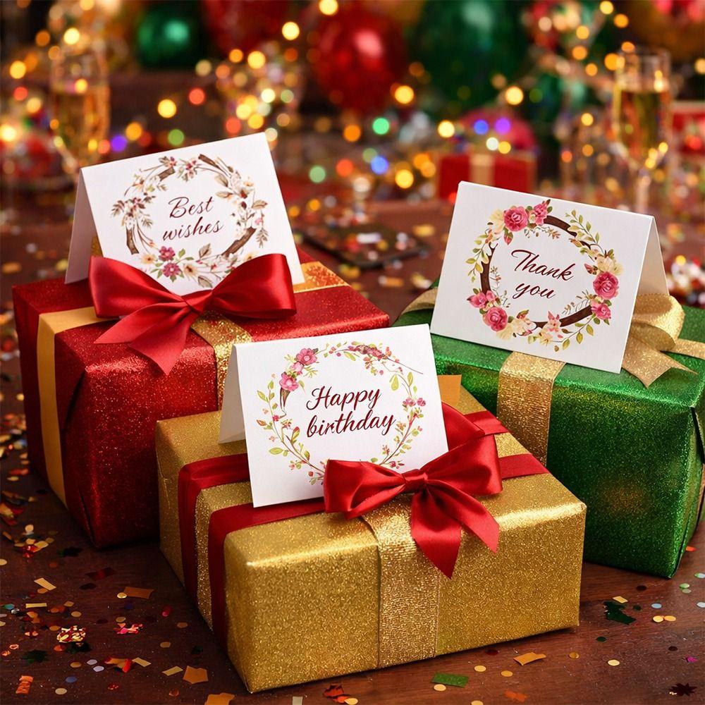 100 ks Vícebarevné Balení Děkovacích Karet Dekorace Miluji Tě Pozdravné Karty Květinový Vzor Obchodní Balení Dárková Karta