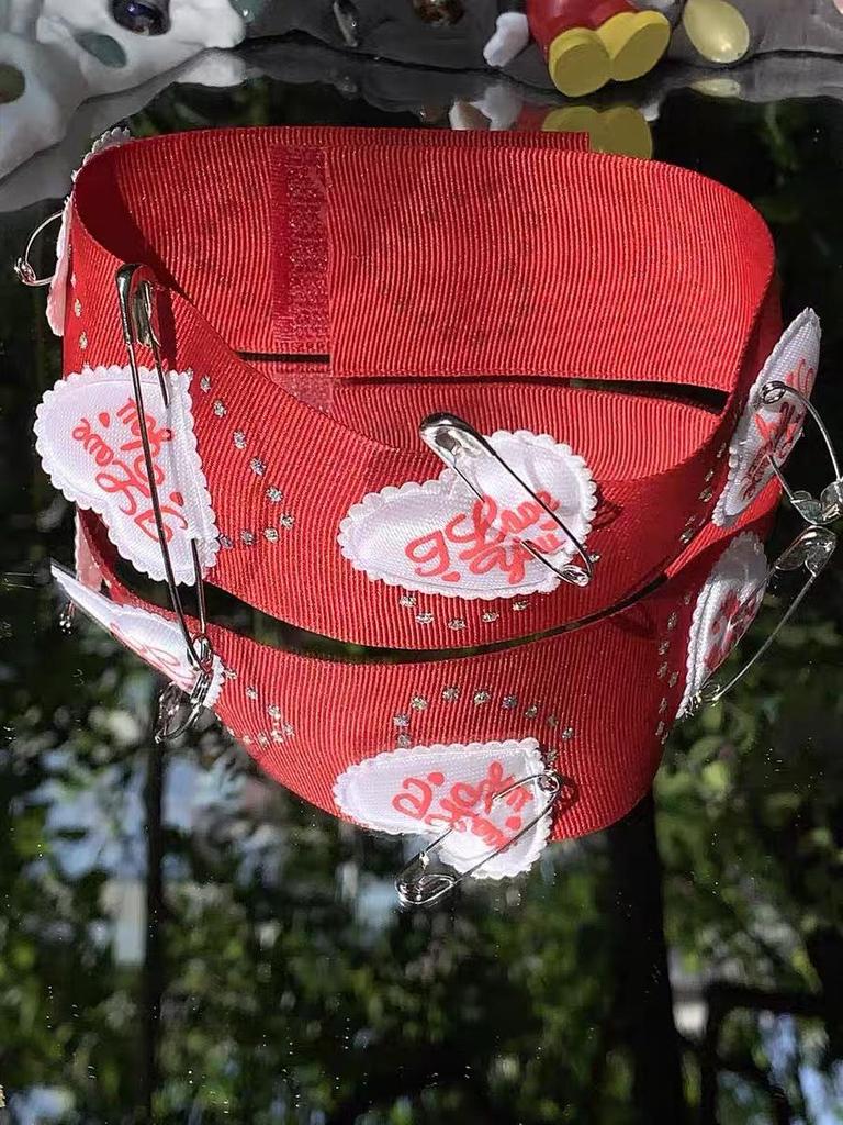 Japanese Soft Girl Peach Heart Choker/Thigh Strap Necklace