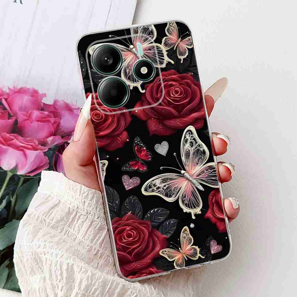 For Xiaomi Redmi Note 14 5G Case New Design Flowers Soft Silicone TPU Cover For Redmi Note 14Pro note14 Pro 5G 6.67" Bumper Bags