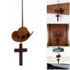 Cowboy Hat and Crosses Car Charm Rearview Mirror Hanging Ornament Pendant for Vehicle Interior Decors and Backpack Gift