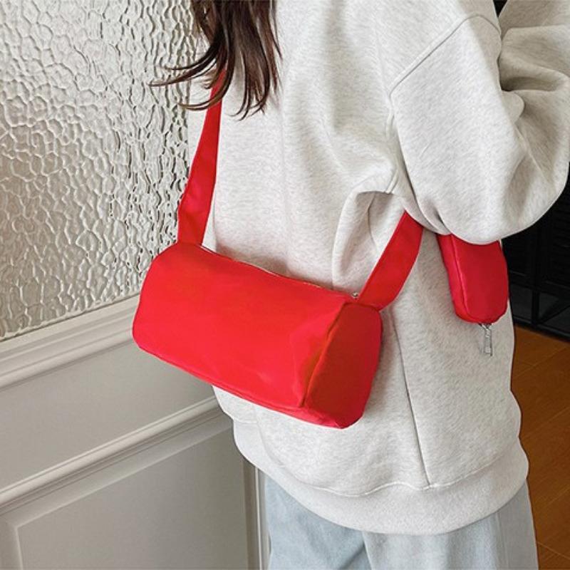 Spring New Fashion Women's Bag, Minimalist Shoulder Bag, Armpit Bag, Casual Commuter Oxford Cloth Pillow Bag CLE