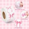 500stickers/roll 2.5cm Pink Bowknot Stickers Decoration Bows Sticker Notebook Scrapbooking Journaling Gift Sealing Sticker