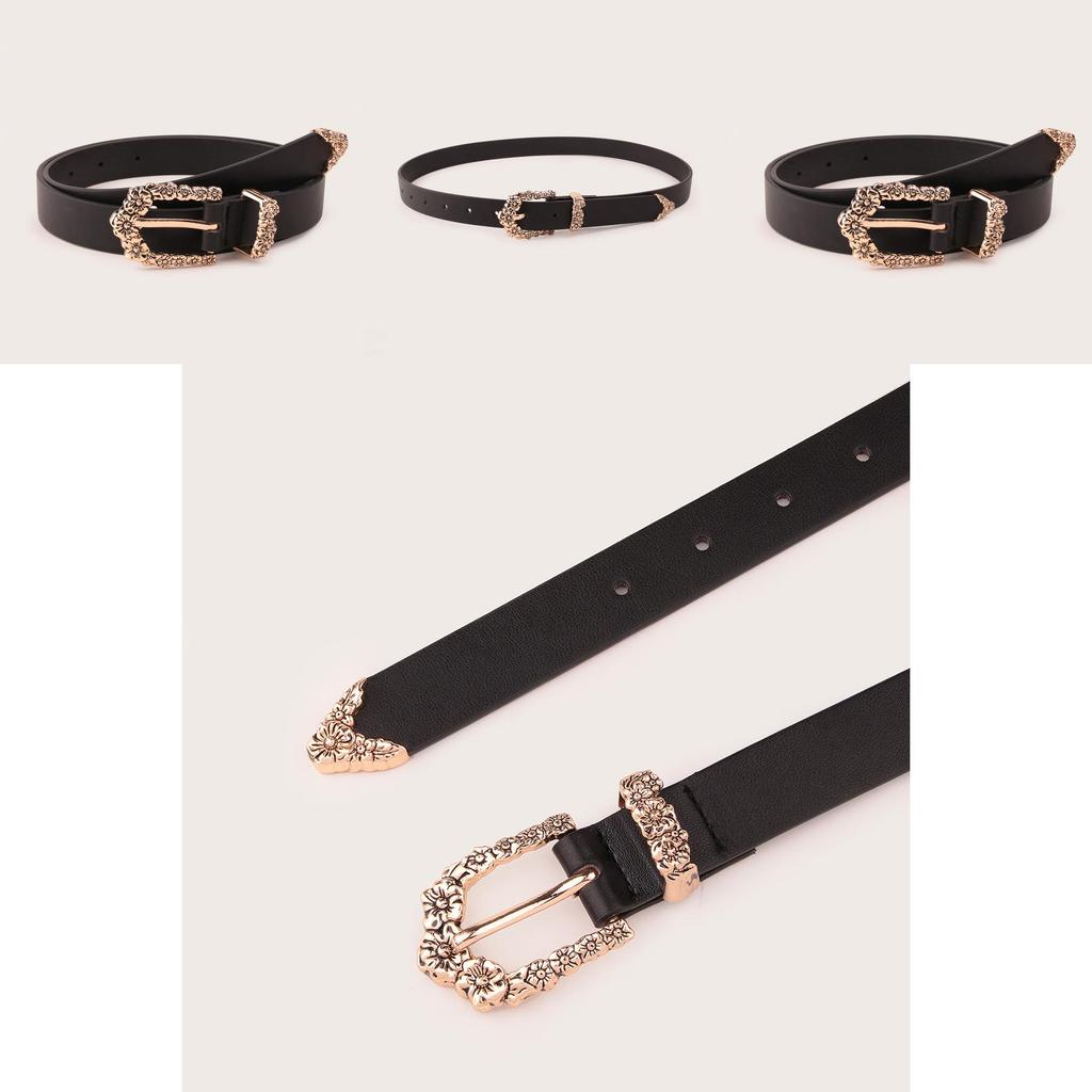 Retro Style Ladies Waist Belt Set With Nickel Alloy Buckles And Natural Elements
