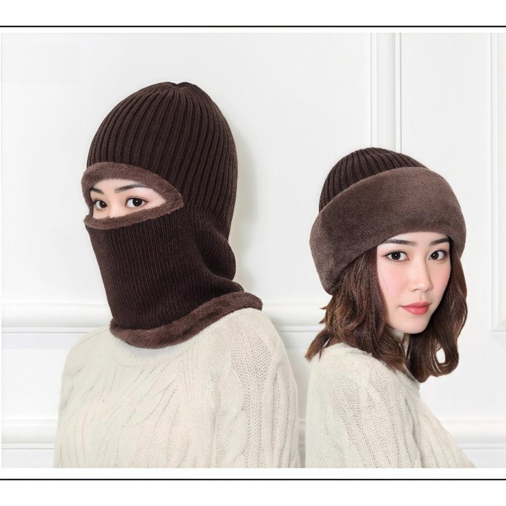 Samt, Verdickt, Winddichte Mütze, Thermomütze, Ohrenschutzmütze, Fahrradmütze, Overall, Strickmütze, Überziehmütze, Mütze mit Maske