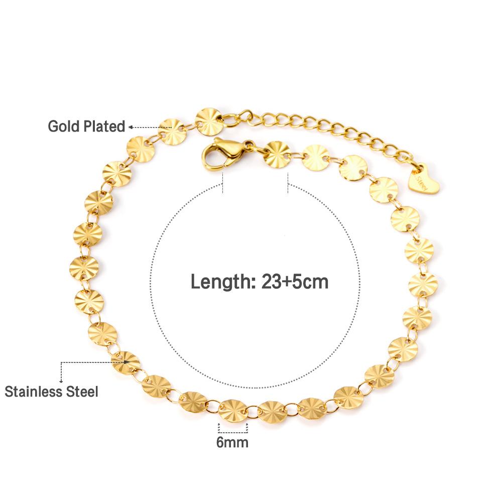 Gold Paperclip Chain Ankle Bracelet Jewelry For Beach Vacation And Summer Holiday