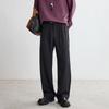 Summer Loose Straight High-end Knitted Vertical Pants Wide-leg Suit Pants Black Paratrooper Pants