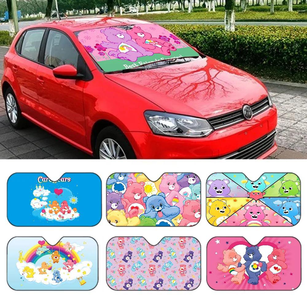 Cartoon Car Sunshade: Windshield Sun Protection & Heat Insulation