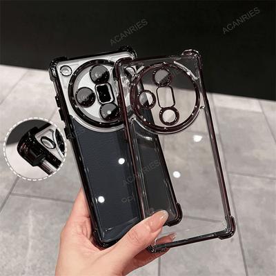 Four Corners Thickening Plating Silicone Soft Case For Oppo Find X7 Ultra Reno 11 F 10 Pro 8t 7 5 K Cover Reno10 Reno11 Reno11f