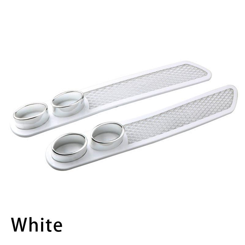 1Pair Universal ABS Rubber Car Auto Styling Fake Decorative Vent Grid Exhaust Muffler Pipe Adhesive Tape Car Tails Modification