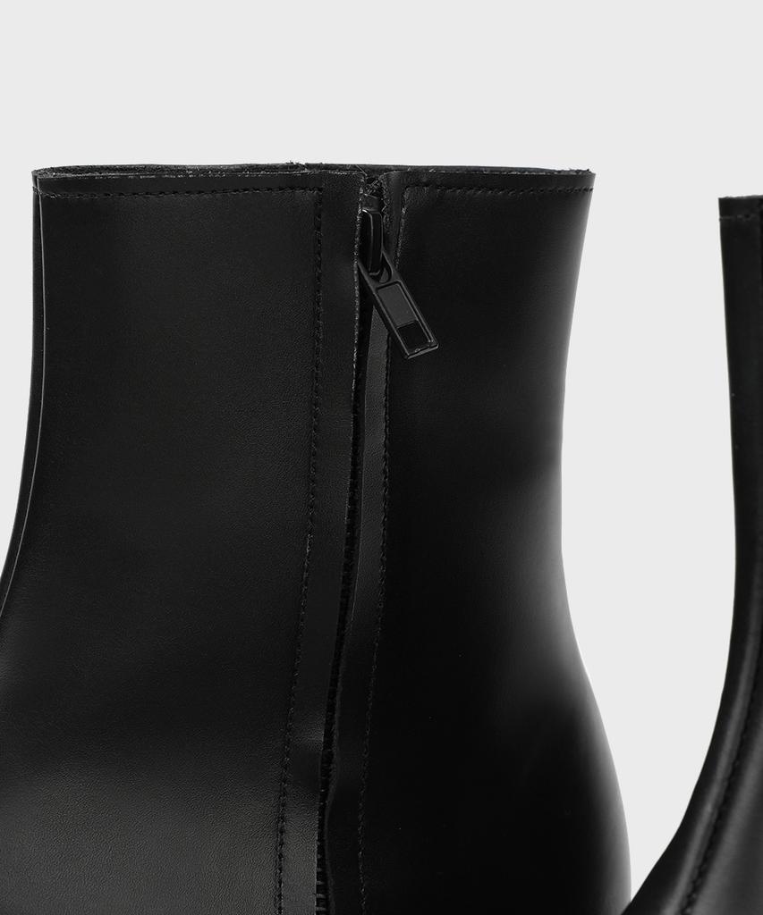 Firenze Atelier [Vibram] Nobo_Bold Shape Hidden Zip-Up Boots 3500 [Black Fg]