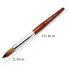 Acrylic Nail Brush Red Wood Handle Gel Builder Manicure Brush Nail Art Tools Nail Salon Size 8-24