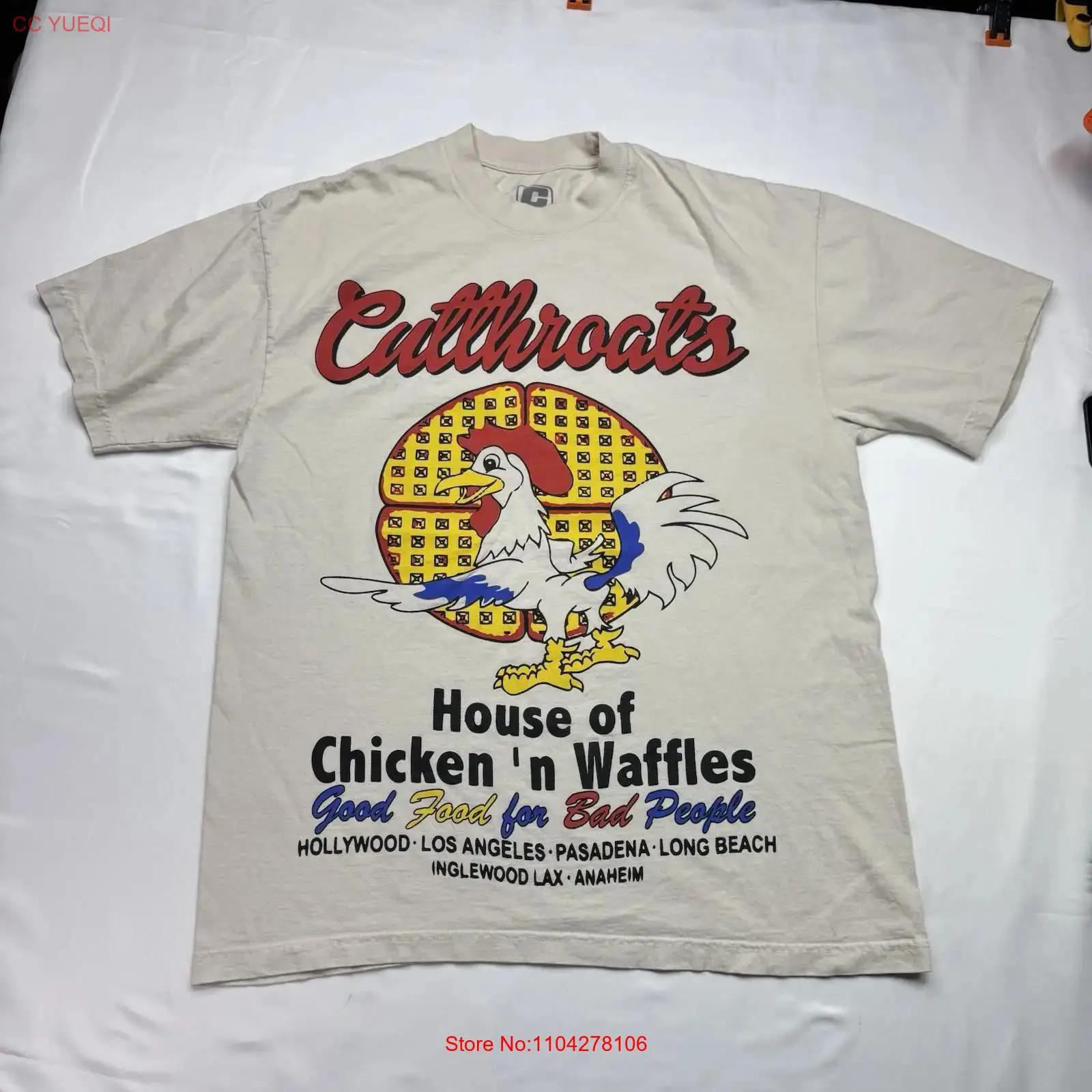 

Cutthroat LA House Of Chicken And Waffles Vintage Style T Shirt Men s Size Large vintage Washed designer clothes streetwear 5XL різнокольоровий