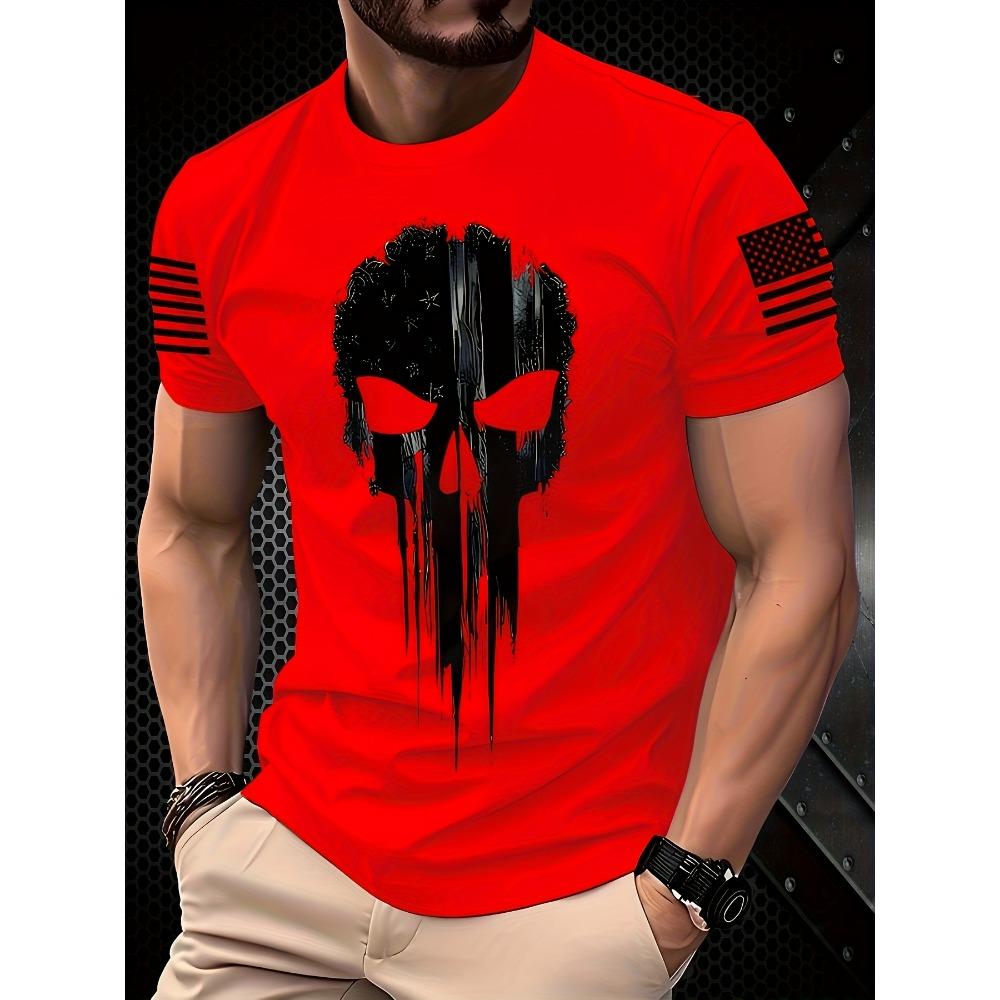 Punisher T-shirt Men s Digital Printed T-shirt Superhero Anime T-shirt Skull T-shirt XS