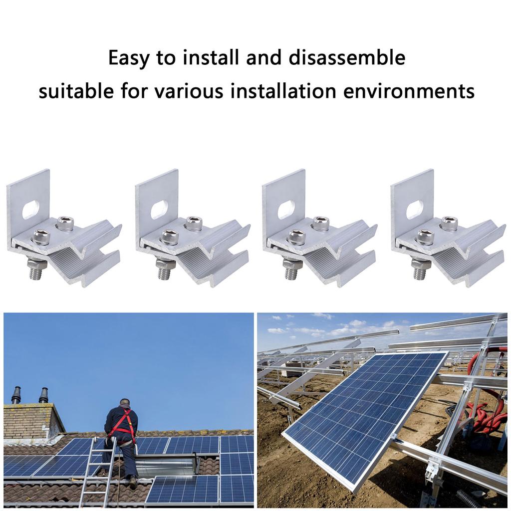 4pcs Aluminium Standing Seam Clamp for Solars Panel Installation on Metal Roofs Photovoltaic Brackets Daily Use