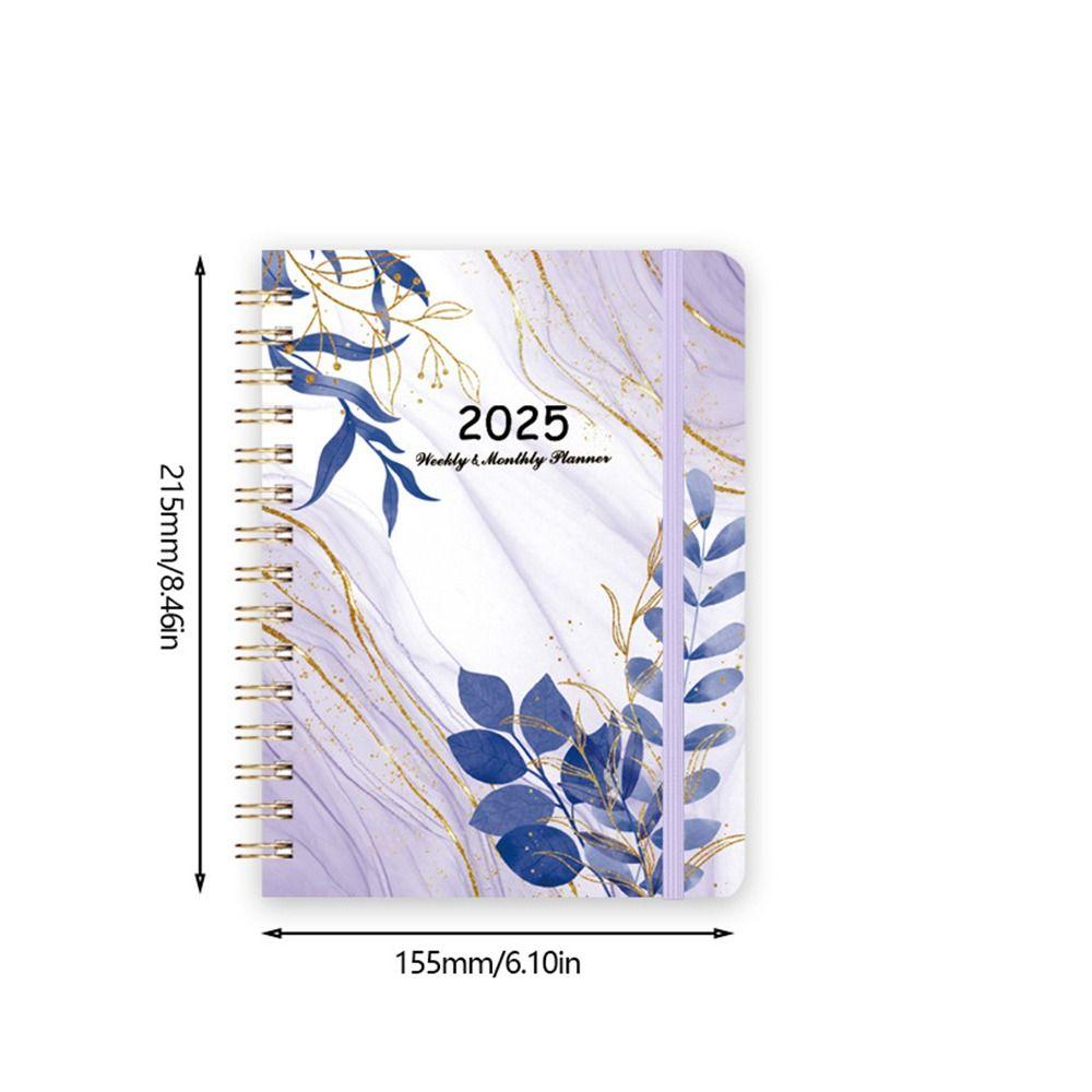 Monthly Flowers Diary Notebook Weekly Plan A5 Schedule  Planner 2025 English Agenda Book  Agenda