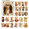 Coigi 2026 Advent Calendar 24 Days Countdown Dog-Themed Christmas Decoration Set with Cute Corgi Mini Ornaments for Home Decor