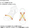 Goldwin Running Foot Taping Quarter C3fit Arch Support Quarter Socks GC23301 White M [Goldwin] Socks, Support, Structure, Length, Unisex,