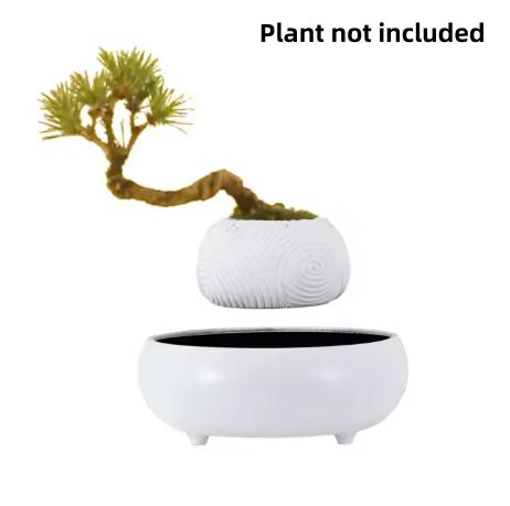

Levitating Air Bonsai Pot Rotation Flower Pot Planters Magnetic Levitation Suspension Floating Pot Potted Plant Home Desk Decor EU Plug