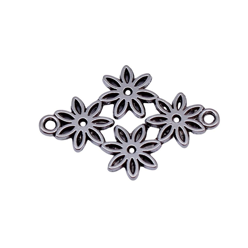 Filigree Diamond Shaped Connectors Ornate Multi Loop Links For Jewelry