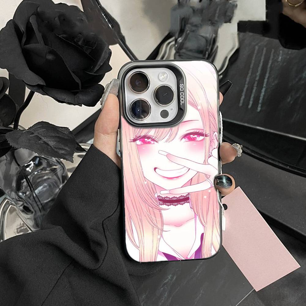 

S-Darling Марін Кітаґава Барвистий Сріблястий Чохол для Телефону Для iPhone 17,16,15,14,13,12,Pro MAX Чорний Матовий Ударостійкий Чохол iPhone17