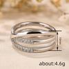 European and Korean three-layer cross line ring  new versatile jewelry, commuter style light luxury wax inlaid ring