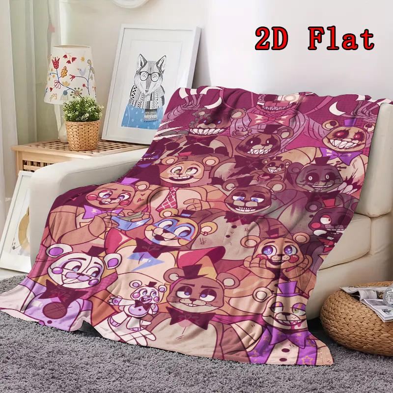 Five Nights at Freddy's 2D Flat Pattern Flannel Blanket High quality All Seasons Warmth and Comfort Perfect for Christmas Gifts.NMT0928599