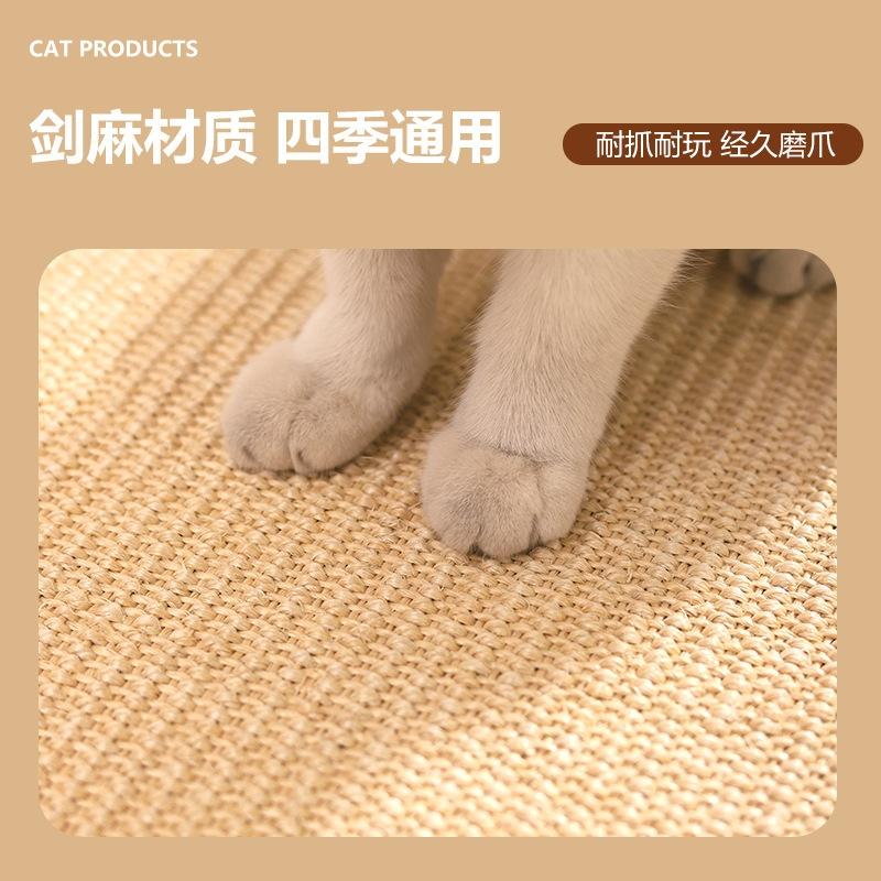 Large Sisal Cat Scratching Mat Rug Durable Non Shedding Scratch Pad For Cats And Kittens Home Living Room Play Area