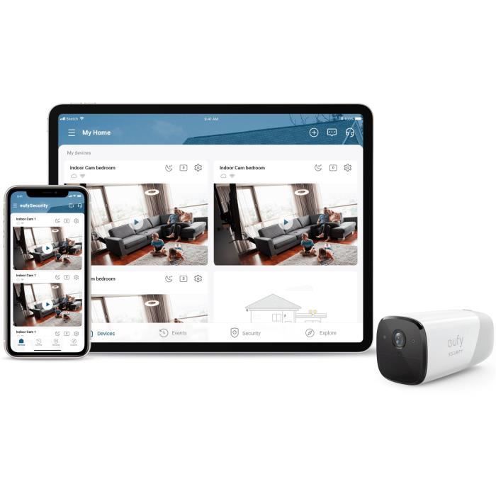 EUFY 2 overvåkningskameraer + 1 base - EufyCam2 Pro 2