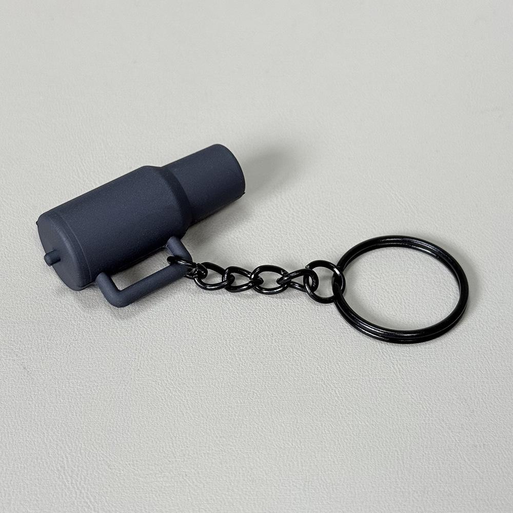 Fitness Keychain: Silicone Barbell Plate Pendant Gift