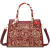 Chinese-style Embroidered Handbags and Tote Bags, Large-capacity Mother Bags for Women, Elegant Embroidered Ethnic-style Wedding Bags In Red
