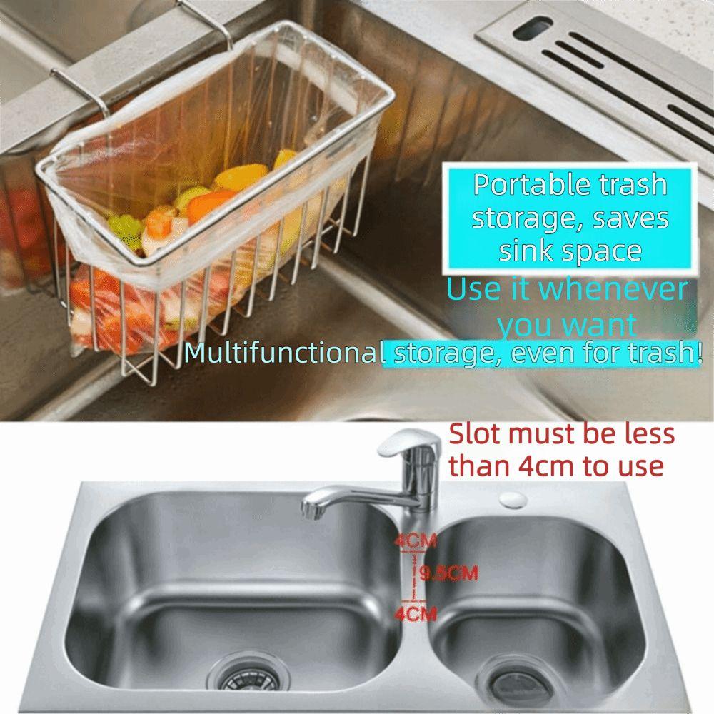 Rust Resistant Sponge Holder Stainless Steel Kitchen Drying Rack Sink Organizer  Kitchen Sink