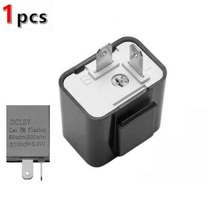 2 Pin Speed Adjustable LED Flasher Relay Motorcycle Turn Signal Indicator 12V