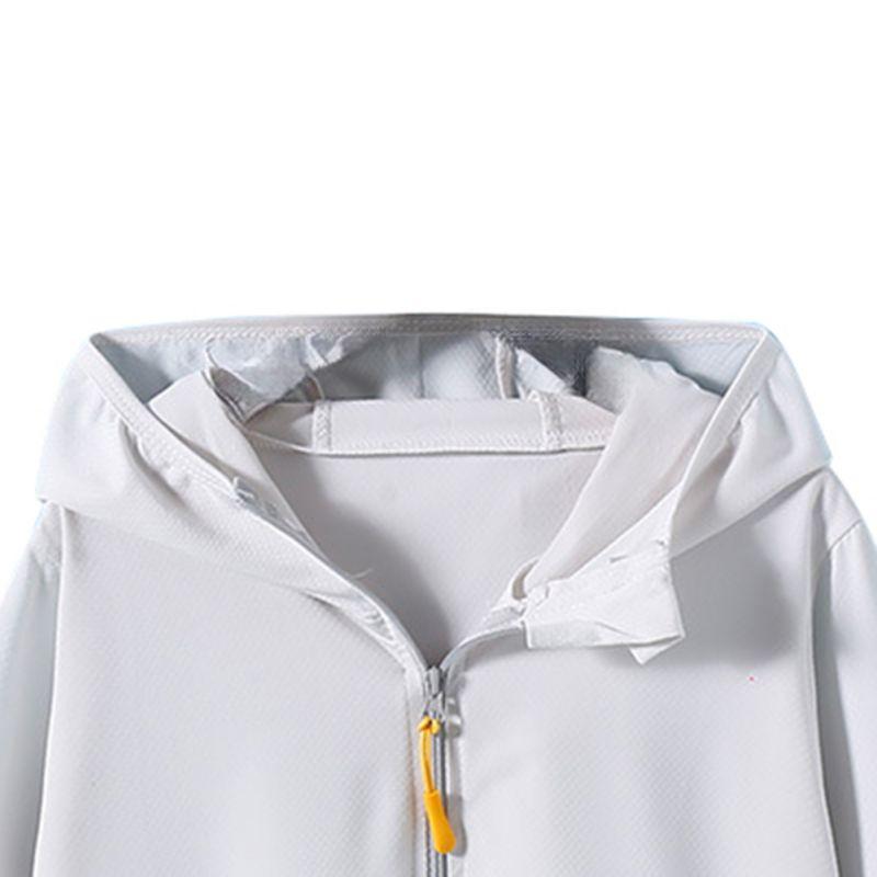 Kids Lightweight Hooded Sunscreen Coat Outdoor Sun Protection Jacket