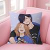 Anime My Love Story With Yamadakun At Lv999 Cushion Cover Inches Farmhouse Decor Home Throw Pillow Covers for Couch Decorations