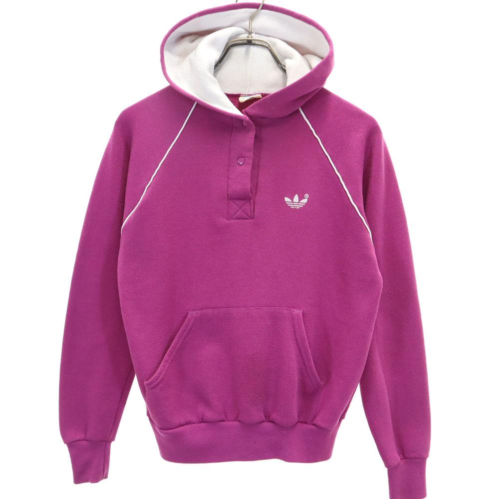 

adidas 90s Made in USA Old Trefoil logo print Long sleeve half button Sweatshirts Women Used