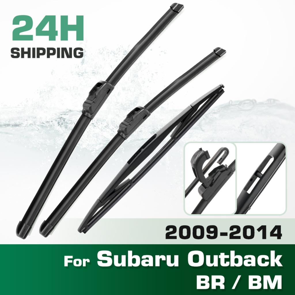 For Subaru Outback BR / BM 2009-2014 2010 2011 Wiper Front & Rear Wiper Blades Windshield Windscreen Window Brushes 26"+19"+14