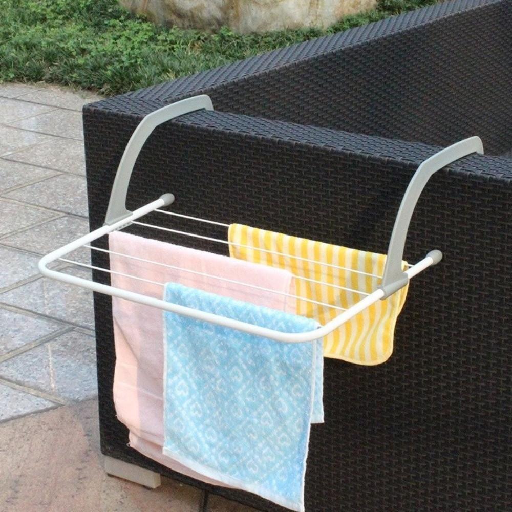 Space Saving Clothes Drying Rack Collapsible Balcony Drying Rack Foldable Clothes Hanger  Bathroom