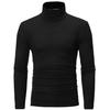 (black, L) Men Turtleneck Long Sleeve Shirts Solid Undershirt Lightweight Base Layers Thermal Underwear Sweater Pullover Tops 2025