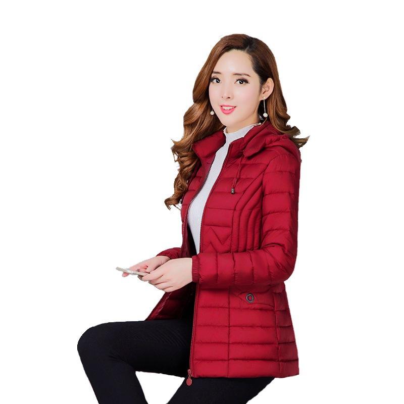 Winter Korean Version of Cotton-padded Clothes Women's Short Slim and Thin Down Cotton-padded Clothes Large Size Light Cotton-padded Jacket