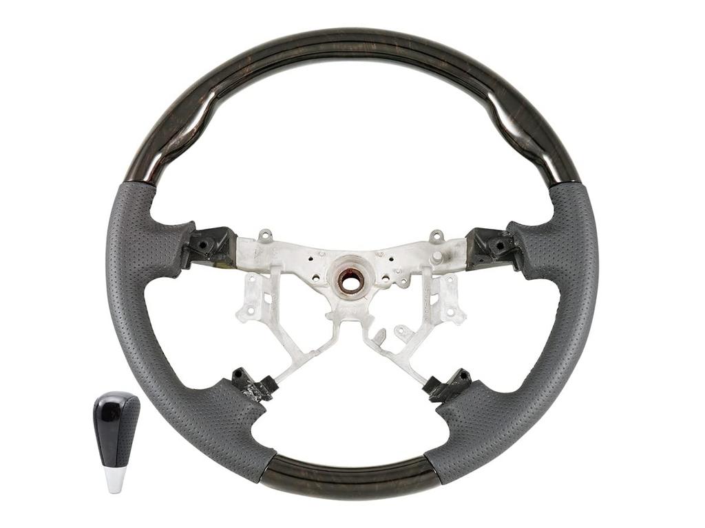 Standard Steering Shift Knob Prime Black Mahogany Wood for Toyota Regius and 200 Series and TRISTAR'S (Dark Grain) Hiace, Ace, (Models 1, 2, 3)