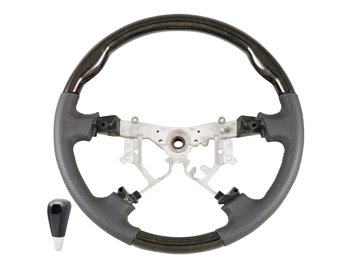 

Standard Steering Shift Knob Prime Black Mahogany Wood for Toyota Regius and 200 Series and TRISTAR S (Dark Grain) Hiace, Ace, (Models 1, 2, 3)