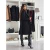 Spring and Autumn Simple Long-sleeved Solid Color Single-breasted Woolen Coat Women's Clothing