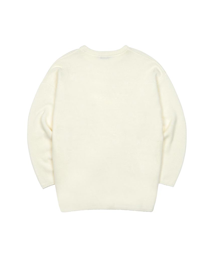 LUVISTRUE Vl L Logo Knit(Ivory)