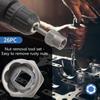 26 Piece Screw Extractor Kit 135 Degree Split Point With Alloy Drill Bit And Impact Adapter For Damaged Bolt Nut Removal