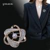 Women's Rhinestone Scarf Clip: Japan & South Korea Style, Anti-Exposure, Fashionable, High-End, Versatile Fixing Buckle, Multifunctional Corsage.