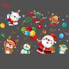 Static Christmas Electricity Stickers With Santa Claus Reindeer Design Snowman