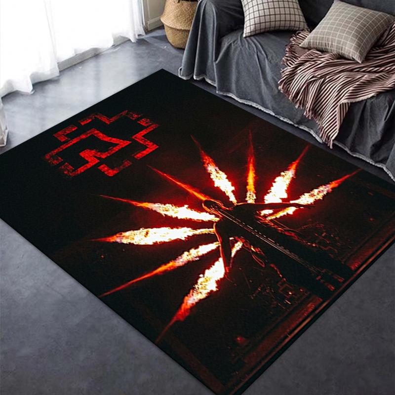 Rammstein Carpet Rug for Living Room Bedroom Home Sofa Decoration,Kids play Non-slip Floor Mat