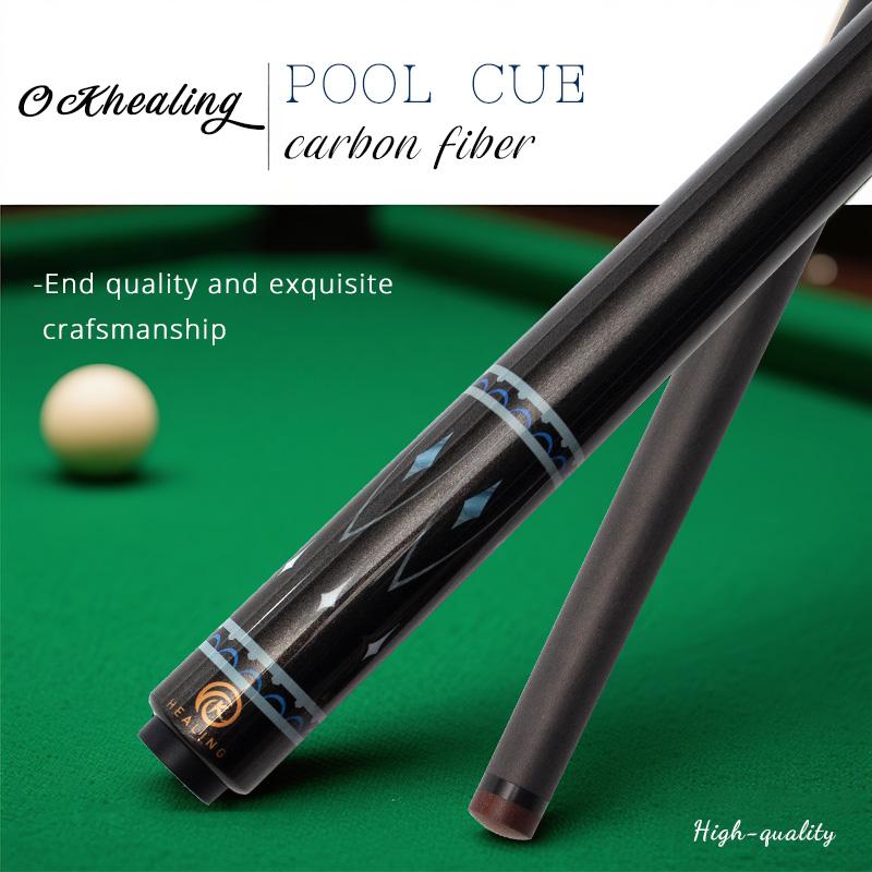 OKHEALING Karbonfaser Billard Queue Billardstöcke 12,9 mm Spitze Uni-loc Gelenk 147 cm / 58 Zoll Länge 19~21 oz Gewicht