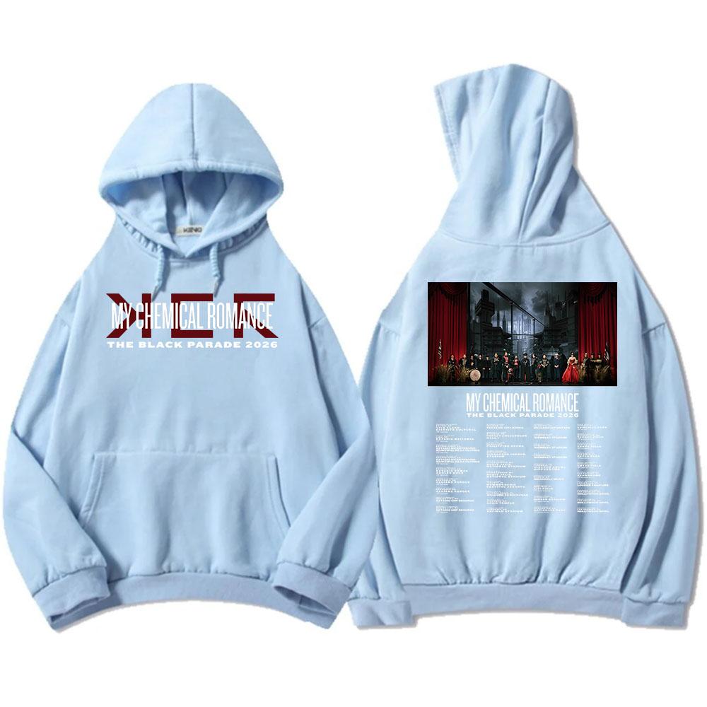 THE BLACK PARADE 2026 Tour Hoodies Rock Band My Chemical Romance Sweatshirts Winter Long Sleeve Fleece Print Hoody